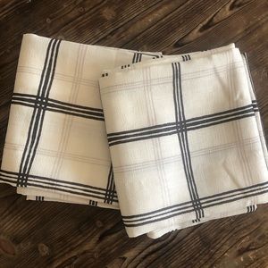 Black and white 84in curtain panels (2)